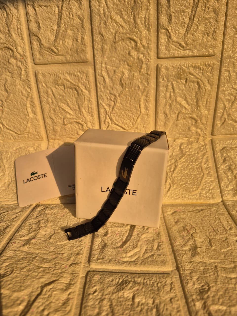 black Lacoste bracelet