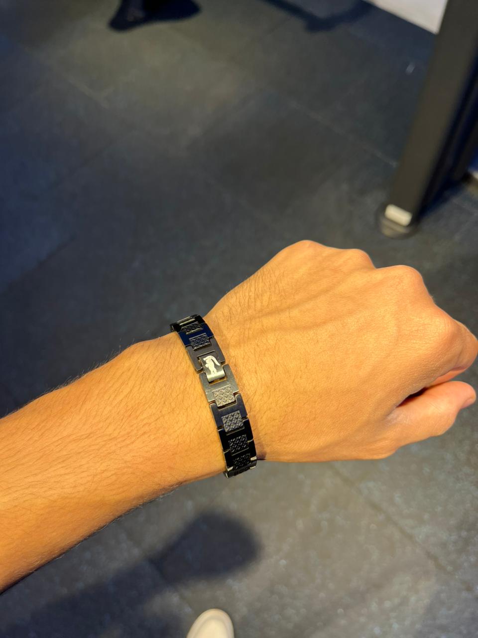 black Lacoste bracelet